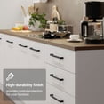 thumbnail image 5 of Madesa Hazel Kitchen Set 126"L Pantry Storage 3 Drawers 3 Wall Cupboards 3 Base Cabinets Engineered Wood Multiple Compartments Organization Unit - White, 5 of 12