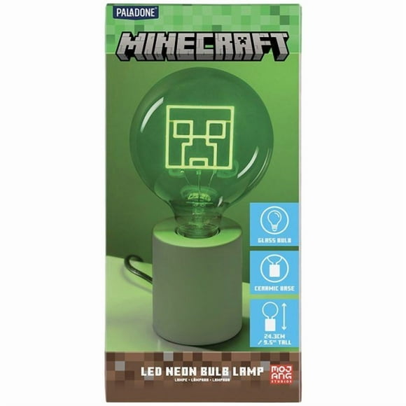 Minecraft Creeper Lampe Néon à DEL de 9 Po