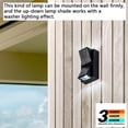 thumbnail image 3 of Inteprter Luz de pared al aire libre impermeable lámpara de noche equipo de iluminación decorativo 85-265V paisajismo jardín casa decoración Iluminación y accesorios Doble K 12W Tipo 1, 3 of 6