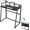 Black, variant on 33" Teak Wood Folding Computer Desk - No Assembly Small Space Workstation