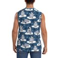 thumbnail image 4 of Bingfone Snow Penguin Pattern Men's Tank Tops Workout Sleeveless Tee Shirts Running Beach Tanks for Men-Medium, 4 of 7