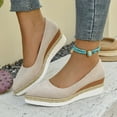 thumbnail image 2 of Ladies On Mules for Comfortable All Day Wear Stylish Women's Casual Shoes Newest Comfortable Suede Wedge On Pointed Toe Espadrille For Everyday Use, 2 of 9