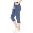 thumbnail image 2 of Woman Within Plus Size Stretch-Cotton Knit Pull-On Capri Leggings, 2 of 6
