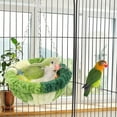 thumbnail image 6 of Bird Nest Bed Parrot Hanging Swing Hammock Bird Cage House for Budgies Parakeets Cockatiels Lovebirds Conures (Green), 6 of 13