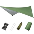 thumbnail image 2 of Lona portátil impermeable de 300 cm, viaje para acampar al aire libre, lona para mochilero, refugio, toldo para lluvia, toldo, tienda durade - Verde Sunnimix Lona impermeable para tienda, 2 of 8