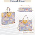 thumbnail image 6 of FORMRS Womens Corduroy Tote Bag Crossbody Shoulder Handbag with Pocket, Purple Clouds, 6 of 7