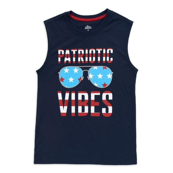 Holiday Time Boys 4-18 & Husky Americana Tank Top