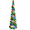 Green Silver, variant on CABOWT 5 FT Pop Up Christmas Tree with Colored Timer Lights, Red White Tinsel Christmas Tree, Collapsible Artificial Pencil Tree Holiday Decoration for Home, Apartment, Office, Party