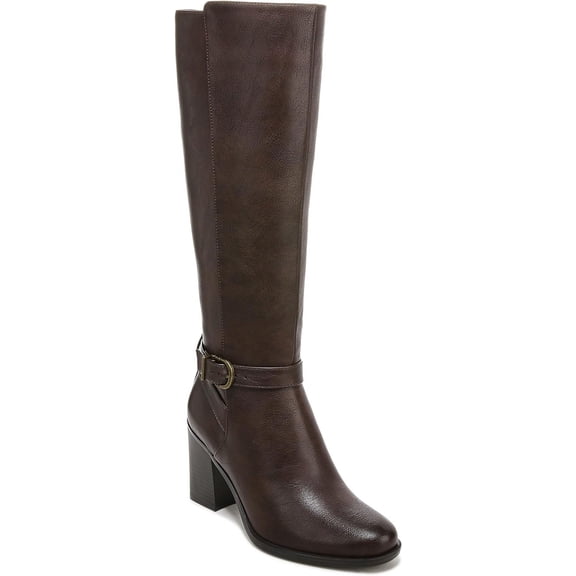 Naturalizer Women's Joslynn Knee High Heeled Boots Dark Brown Narrow Calf 8.5M