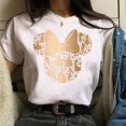 thumbnail image 1 of Gold Micky head women's casual top Mickey Mouse print women's fashion top Disney cartoon women's T-shirt Women's short sleeveXXL Gao Jinjia LED, 1 of 2