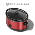 thumbnail image 7 of Chefman 7-Quart Electric Slow Cooker, Dishwasher-Safe Crock - Red, 7 of 7