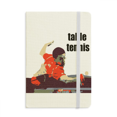 thumbnail image 1 of Carnet de Notes de Tennis de Table Balle Nationale Tissu Officiel Couverture Rigide Journal Journal Classique, 1 of 3