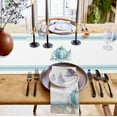 thumbnail image 6 of Fall Thanksgiving Table Runner Pumpkin Leaf Branch Runners for Dining Tables Teal Stripes Autumn Dinner Runner Kitchen Parties Decor 13" x 48", 6 of 6