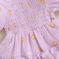 thumbnail image 5 of Okbabeha Baby Girl Summer Clothes Daisy Bodysuit Puff Sleeve Bubble Romper Smocked Dress Newborn Boho Outfits, 5 of 8