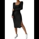 thumbnail image 1 of Vestido de Otoño para Mujer, Larga, Cuello Cuadrado, Tejido, Midi, para Playa, Resort, con Abertura, Maxivestido Ajustado. Negro XL, 1 of 7