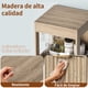 thumbnail image 5 of VERDALAY Armario de baño de pie Armario estrecho para almacenamiento Estante de baño para montar en el suelo Organizador de madera con 2 armarios pequeños 3 estantes abiertos Armario lateral, 5 of 10