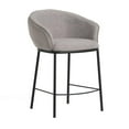 thumbnail image 2 of Modrest Rumi Upholstered Modern Fabric Counter Stool in Gray/Black, 2 of 7