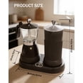 thumbnail image 4 of Espresso Maker with Milk Frother Electric Moka Pot 2-in-1 Espress Machine Aluminium One-Touch Operation Milk Froth Fine and Dense Black 110V, 4 of 9