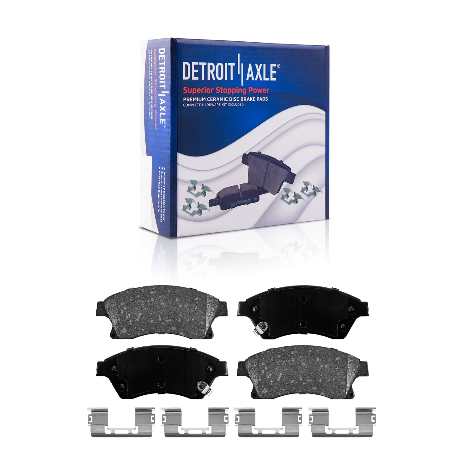 Detroit Axle - Brake Kit for 2011-2015 Chevy Cruze, 2016 Cruze Limited, 2014-2016 Sonic 2012 2013 Disc Brake Rotors Ceramic Brake Pads: 10.87'' Front and 10.55'' Rear Rotor