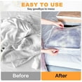 thumbnail image 4 of 6 Pcs Clear Zippered Storage Bags,Tutuviw Clothes Bag Organizer with Zipper,Plastic Sheet Organizer and Storage for Sweater Blankets Sheet Linen Quilt Bed Pillow Cube Organizer(15x11x4in), 4 of 8