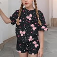 thumbnail image 6 of CYRBOKO Toddler Girls Athletic Outfit Sets, Comfy Summer Crew Neck Short Sleeve Elastic Waist Two-piece Sets Multicolor Size 3-4 T, 6 of 7