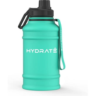 Hydrate Stainless Steel Water Bottle - 1.3 Liter, BPA-Free, With Nylon Strap & Leak-Proof Cap (Nardo Grey)