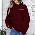 thumbnail image 2 of frariair Embroidered Roman Numerals Date Hoodie Women Quarter Zip Pullover Custom Anniversary Couple Shirt Gift Idea Wine XXXXXL, 2 of 6