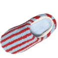 thumbnail image 2 of Fnooota Womens Fuzzy Slippers, Winter Warm Non Slip Stripe House Slippers Home Shoes Blue Size 7.5-8.5, 2 of 6
