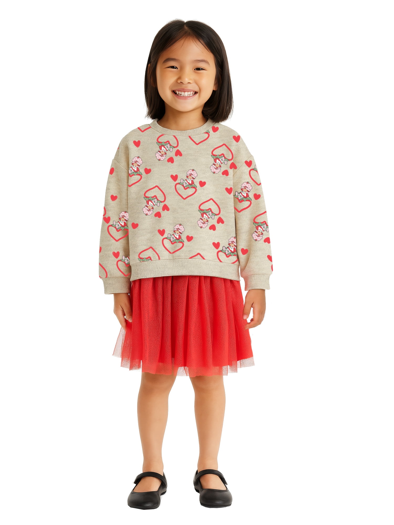 Strawberry Shortcake Girls Sweatshirt Tutu Dress, Sizes 4-12