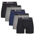 thumbnail image 2 of Champion Men's Performance Boxer Brief 3 Pack, Black (Long Leg), Small, 2 of 5
