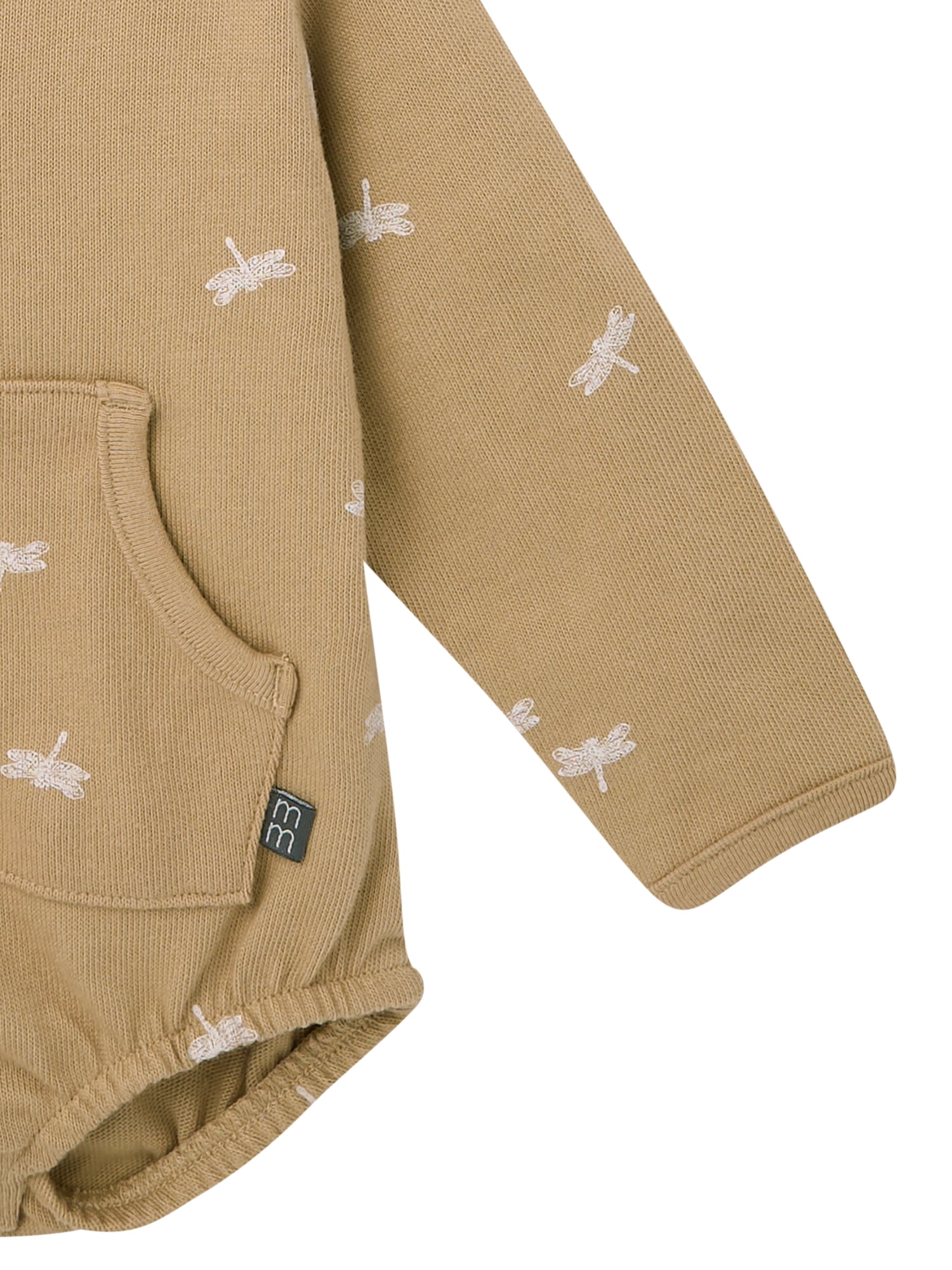 Modern Moments by Gerber Baby Boy Henley Dumpling Romper with Kanga Pocket, Sizes 0/3 Months - 24 Months