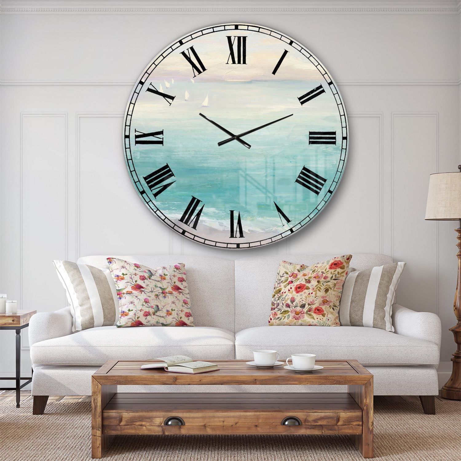 Designart 'From the Shore' Traditional wall clock