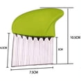 thumbnail image 3 of ECVV Crinkle Cutter Cutting Tool French Fry Slicer Potato Cutter Fruit Vegetable Wavy Chopper Knife Stainless Steel Random Color 1pcs | RANDOM COLOR |, 3 of 5
