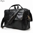 thumbnail image 2 of Briefcase,Genuine Leather Briefcase for Men Large Capacity Cowhide Computer Bag - Type Design1-black, 2 of 4