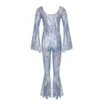 thumbnail image 6 of KHONTS Women's Hippie Foil Sequin Dress for Stage Performance Disco Outfits Light Blue XL, 6 of 6