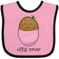 thumbnail image 3 of Inktastic Little Spud Pink Boys or Girls Baby Bib, 3 of 4