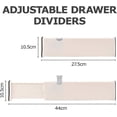thumbnail image 3 of Organizer Drawer Divider, Set of 4 Adjustable Drawer Dividers for Vanity, Bathroom, Kitchen, Office, 3 of 5