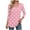 A002 Pink, variant on bnaln 3/4 Length Sleeve Shirts for Womens Summer Tops Square Neck Floral Print Tees Blouses Dressy Casual Shirts Plus Size Pullover Trendy Loose Blouse Tunic Tops to Wear with Leggings