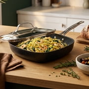 Granitestone 20 Pc Complete Pots and Pans Set Non Stick, Pot and Pan Set Cookware Set with Deep Frying Pan and Bakeware, Non Stick Pots and Pan Set with Utensils, Oven/Dishwasher Safe, Black