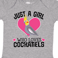 thumbnail image 4 of Inktastic Cockatiel Just a Girl Who Loves Girls Baby Bodysuit, 4 of 5