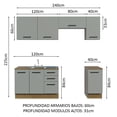 thumbnail image 3 of Cocina Integral Completa Modular Madesa Agata Con Pia 240cm MG, 3 of 5