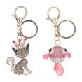 thumbnail image 1 of uds llavero de diamantes de imitación estilo Animal colores vivos elegante llaveros de animales de diamantes de imitación para bolso cartera mochila, 1 of 5