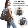 thumbnail image 2 of 5 Pack Foldable Shopping Bag,Jack Olantern Halloween Pattern Reusable Grocery Bags with Pockets,Large Reusable Tote Bags with Handles Waterproof & Lightweight, 2 of 6
