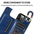 thumbnail image 5 of Dteck Compatible with iPhone 13 Pro Max Wallet Case with Card Holder, PU Leather Kickstand Card Slots Case, Double Magnetic Clasp and Durable Shockproof Cover For iPhone 13 Pro Max,Darkblue, 5 of 8