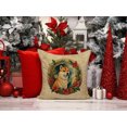thumbnail image 5 of Shiba Inu Christmas Flowers Throw Pillow 14 in x 14 in, 5 of 5