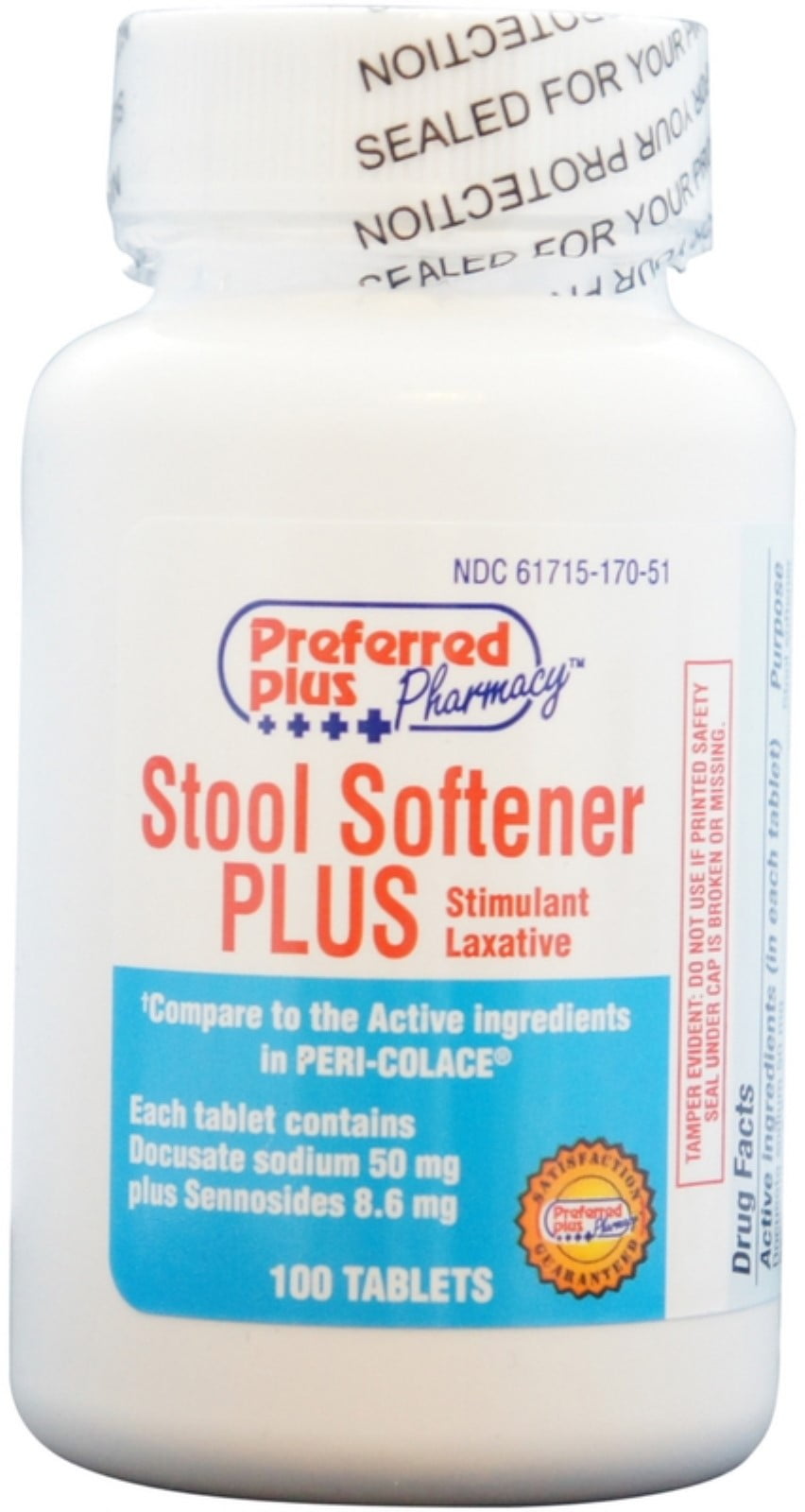 Stool Softener PLUS Tablets [Stool Softener plus Laxative] 100 Each