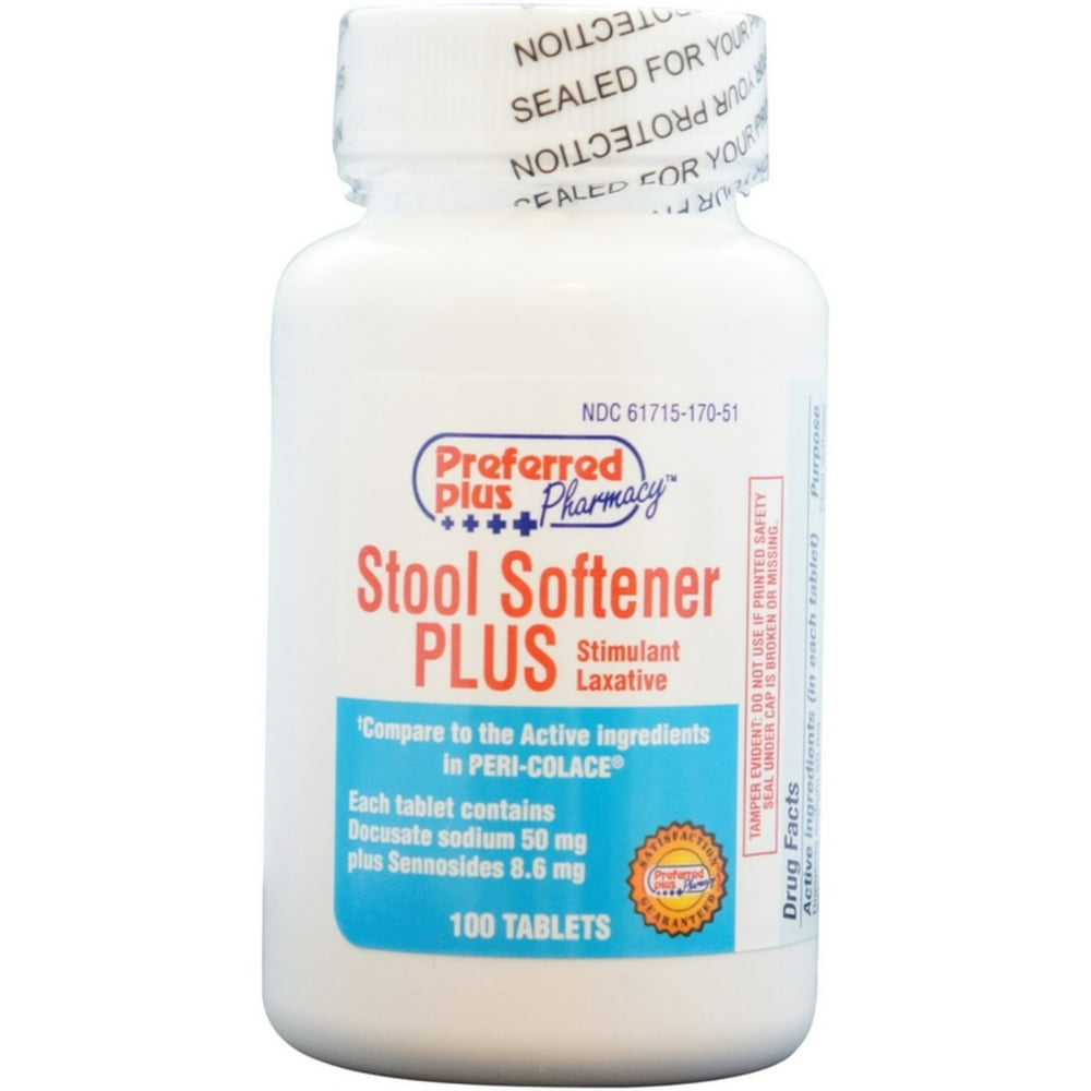 Stool Softener PLUS Tablets [Stool Softener plus Laxative] 100 Each