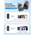 thumbnail image 6 of Unbranded Mini Wireless Lavalier Microphone for iPhone, iPad, Android Phone, Noise Reduction Plug and Play Magnetic Clip on Lapel Mic for Video Recording Podcast Vlogging, 6 of 8