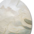 thumbnail image 3 of Designart "Linear Expressions in Gold and Grey III" Minimalism Line Art Round Metal Art, 3 of 5