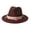 Coffee, variant on Bohemian Flat Brim Fedora Hat for Women Men: Colorful Woven Ribbon Tassel Wide Brim Panama Hat - for Casual Outing